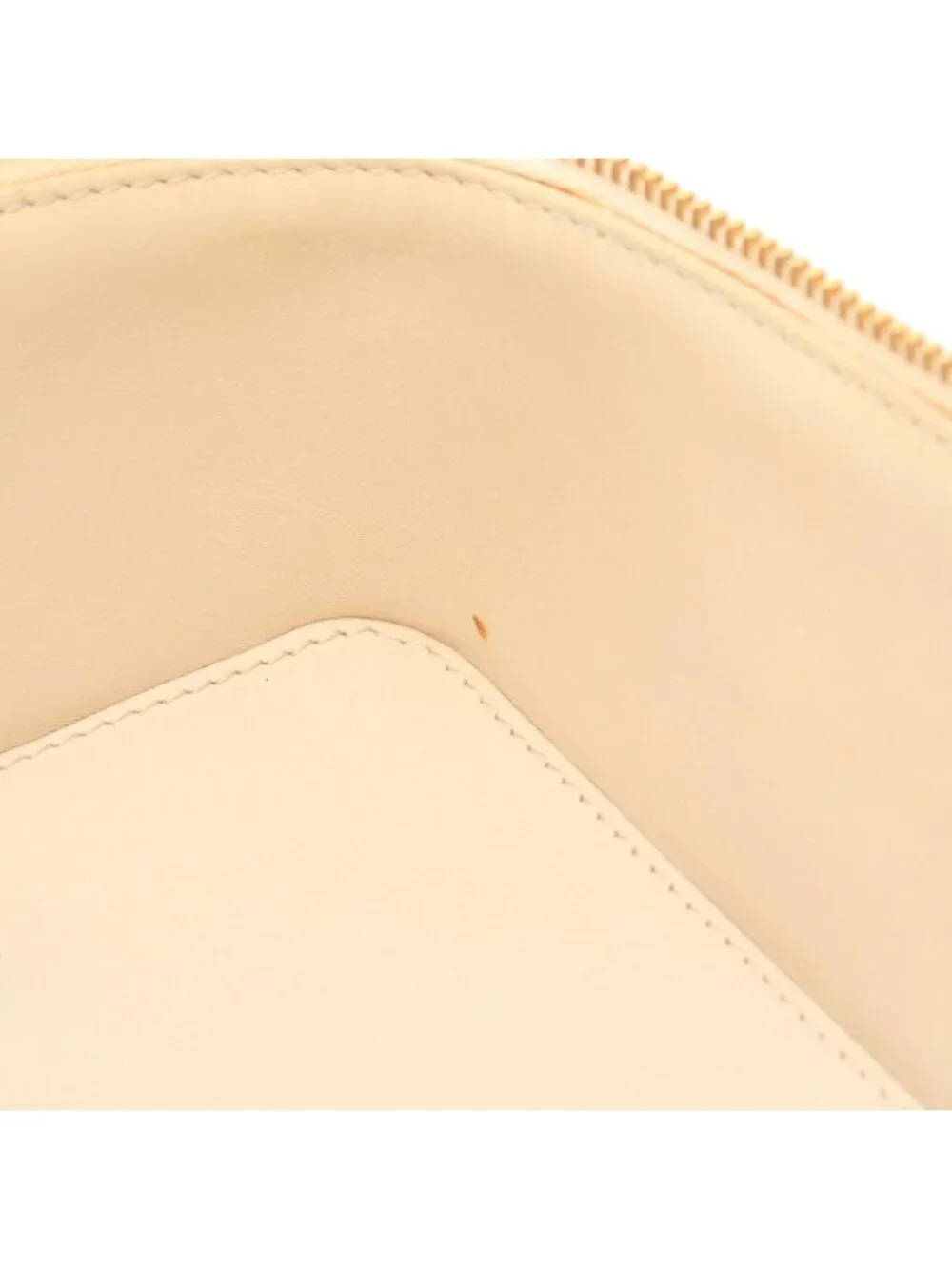 Chanel Handbag Wild Stitch Cream Canvas Quilted Chain Handle Vanity Bag
